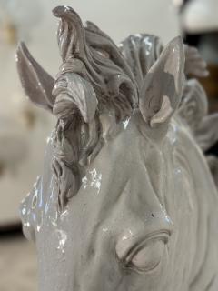 Mid Century Italian Glazed Ceramic Horse Bust - 4202925