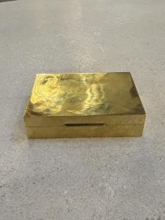 Mid Century Italian Hammered Brass Box with Sliding Lid - 4518928