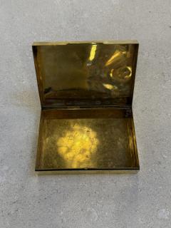 Mid Century Italian Hammered Brass Box with Sliding Lid - 4518932