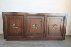 Mid Century Italian Marble Top Credenza in the manner of Baker Furniture Company - 2879830