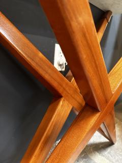 Mid Century Italian Marble and Wood Console 1980s - 2875728