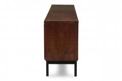 Mid Century Italian Modern Mahogany and Cork 4 Door Credenza Buffet - 4161805