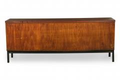 Mid Century Italian Modern Mahogany and Cork 4 Door Credenza Buffet - 4161807