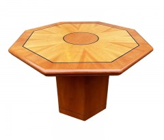 Mid Century Italian Modern Mixed Wood Octagonal Center Table or Dining Table - 2518329