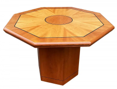 Mid Century Italian Modern Mixed Wood Octagonal Center Table or Dining Table - 2518371