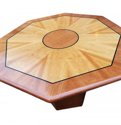 Mid Century Italian Modern Mixed Wood Octagonal Center Table or Dining Table - 2518393