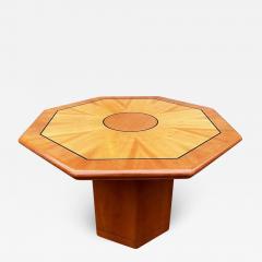 Mid Century Italian Modern Mixed Wood Octagonal Center Table or Dining Table - 2519625