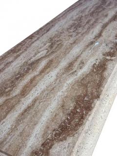 Mid Century Italian Modern Travertine Marble Console Table Entry or Sofa Table - 3910177