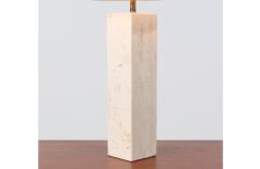 Mid Century Italian Modern Travertine Stone Table Lamp - 3094789