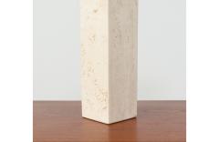 Mid Century Italian Modern Travertine Stone Table Lamp - 3094790