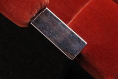 Mid Century Italian Modern Tufted Mohair and Chrome Lounge Chairs - 2427988