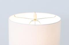 Mid Century Italian Modern Walnut Marble Table Lamps - 3119141
