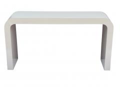 Mid Century Italian Modern Waterfall Laminate Console Table or Desk in Beige - 4286461