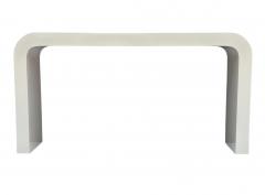 Mid Century Italian Modern Waterfall Laminate Console Table or Desk in Beige - 4286466