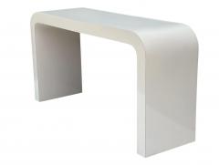 Mid Century Italian Modern Waterfall Laminate Console Table or Desk in Beige - 4286467