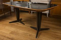 Mid Century Italian Modernist Double Pedestal Table - 3196460