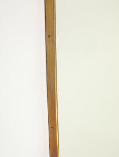 Mid Century Italian Modernist Large Shaped Brass Beveled Wall Mirror - 4787479