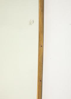Mid Century Italian Modernist Large Shaped Brass Beveled Wall Mirror - 4787480