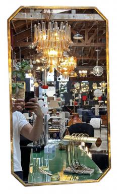Mid Century Italian Octagonal Wall Mirror 1980s - 3307546