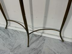 Mid Century Italian Onyx Console Table with Brass Base - 4301002