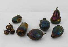 Mid Century Italian Opalescent Blue Glass Fruits and Vegetables - 4195469