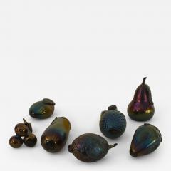 Mid Century Italian Opalescent Blue Glass Fruits and Vegetables - 4211736