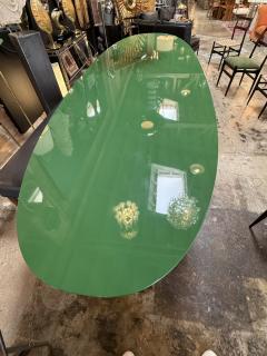 Mid Century Italian Oversize Oval Dining Table 1980s - 4264462