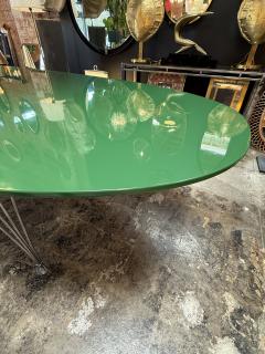 Mid Century Italian Oversize Oval Dining Table 1980s - 4264463