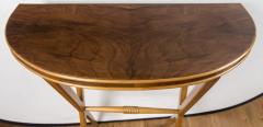 Mid Century Italian Petite Demilune Console Table - 1073059