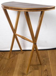 Mid Century Italian Petite Demilune Console Table - 1073061