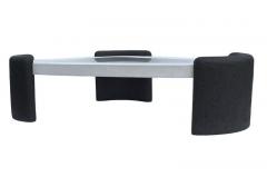 Mid Century Italian Post Modern Black White Kidney Shape Cocktail Table - 2779413