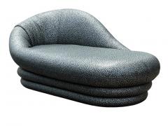 Mid Century Italian Post Modern Sculptural Chaise Lounge in Art Deco Form - 4245812