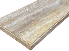 Mid Century Italian Post Modern Travertine Marble Rectangular Cocktail Table - 4333755