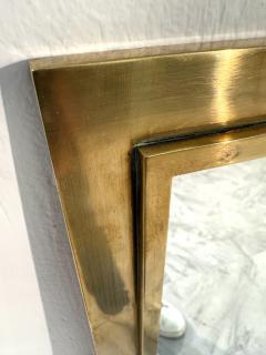 Mid Century Italian Rectangular Mirror with Brass Frame - 4308719