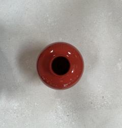 Mid Century Italian Red Vase By Venini 1960s - 3246432