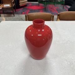 Mid Century Italian Red Vase By Venini 1960s - 3246433