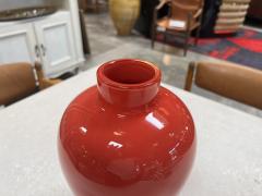 Mid Century Italian Red Vase By Venini 1960s - 3246434