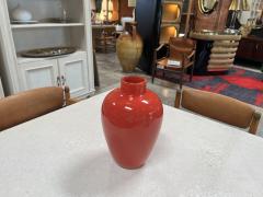 Mid Century Italian Red Vase By Venini 1960s - 3246436