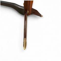 Mid Century Italian Rosewood Table with Cream Glass - 4386171