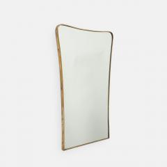 Mid Century Italian Shaped Brass Wall Mirror in Style of Gio Ponti - 4754923
