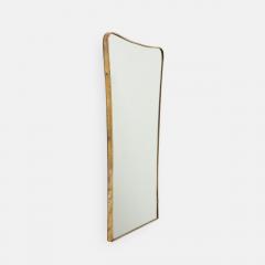 Mid Century Italian Shaped Brass Wall Mirror in Style of Gio Ponti - 4754924