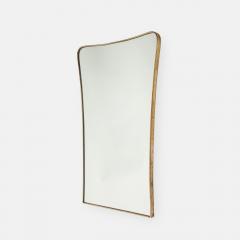 Mid Century Italian Shaped Brass Wall Mirror in Style of Gio Ponti - 4754925
