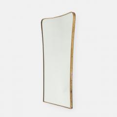 Mid Century Italian Shaped Brass Wall Mirror in Style of Gio Ponti - 4754926
