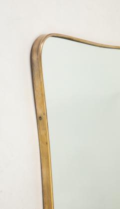 Mid Century Italian Shaped Brass Wall Mirror in Style of Gio Ponti - 4754928