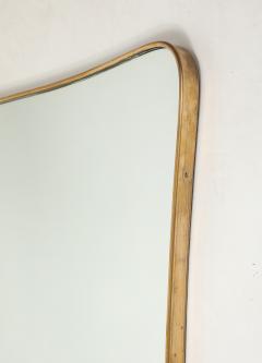 Mid Century Italian Shaped Brass Wall Mirror in Style of Gio Ponti - 4754931