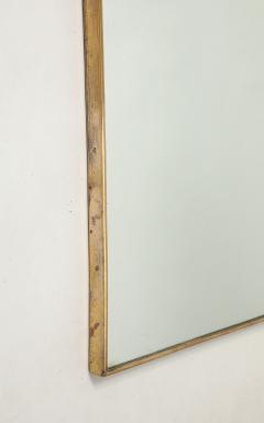 Mid Century Italian Shaped Brass Wall Mirror in Style of Gio Ponti - 4754932