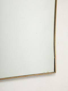 Mid Century Italian Shaped Brass Wall Mirror in Style of Gio Ponti - 4754933