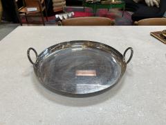 Mid Century Italian Silver Plated Round Bowl 1970s - 3230319
