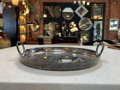 Mid Century Italian Silver Plated Round Bowl 1970s - 3230320