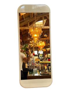 Mid Century Italian Smoked Wall Mirror 1980s - 3311334